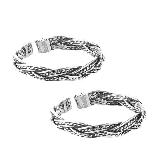 jsaj toering plain chutki bichhiya flower toering 925 sterling silver handmade toering
