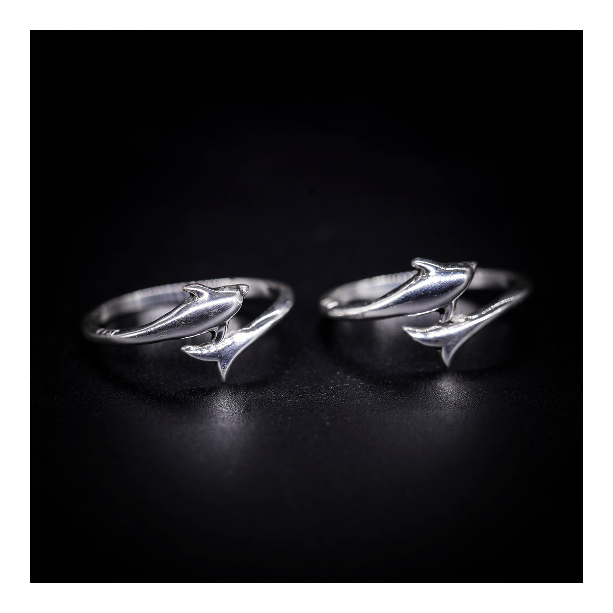 jsaj front open dolphin toering chutki bichiya 925 sterling silver band toering thick silver unbreakable comfortable durable for girls and women's in pure silver