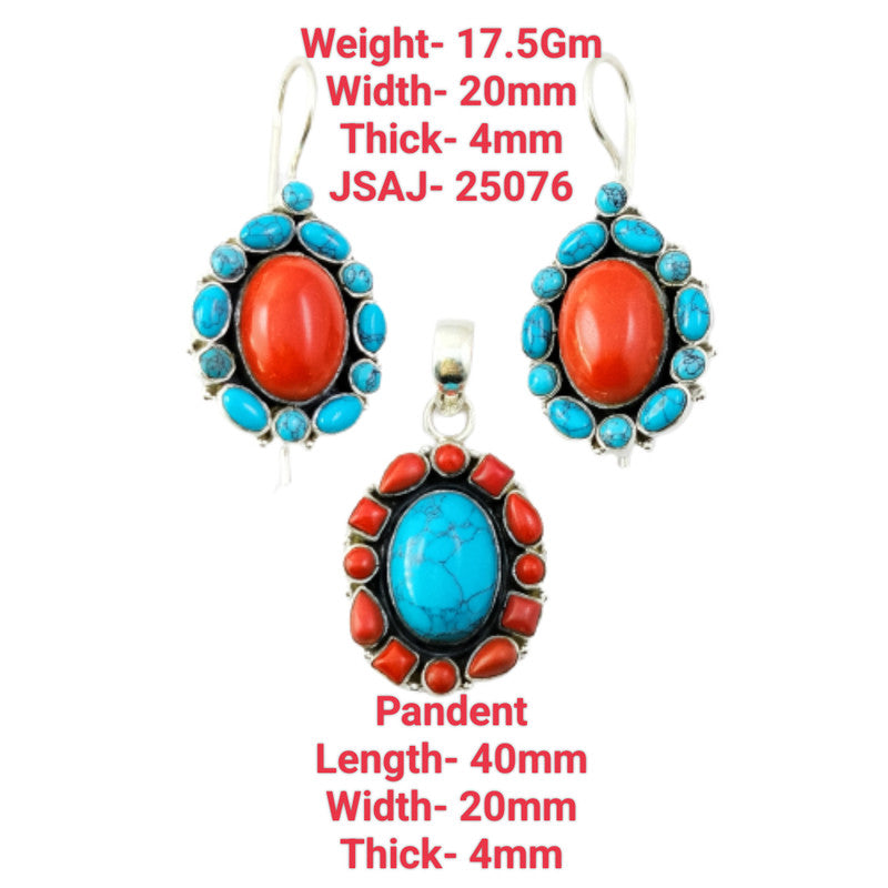 Coral With Turquoise