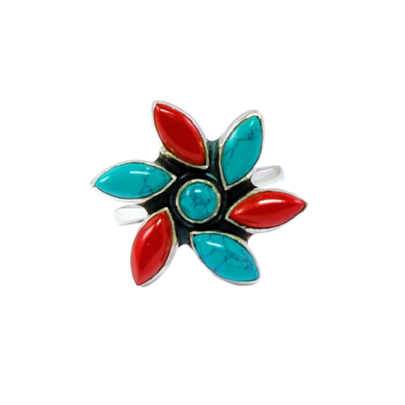 3195 Orange Onyx+Turquoise