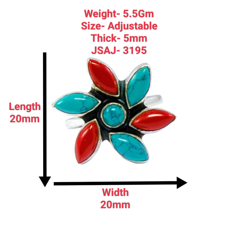 3195 Orange Onyx+Turquoise