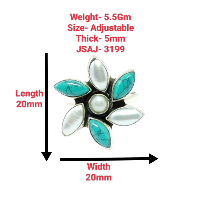 3199 Pearl+Turquoise