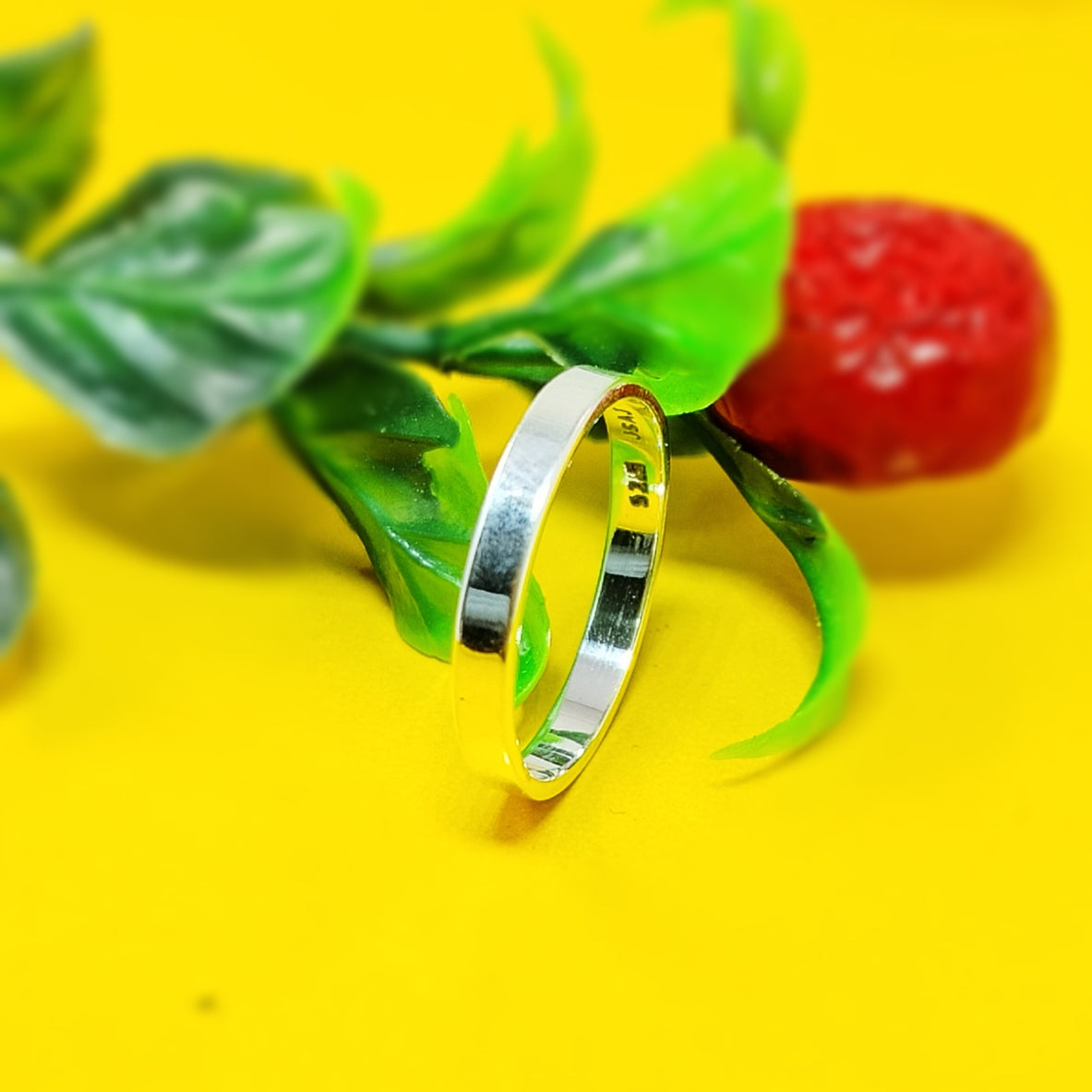 JSAJ FLAT BAND RING 3MM IN 925 STERLING SILVER