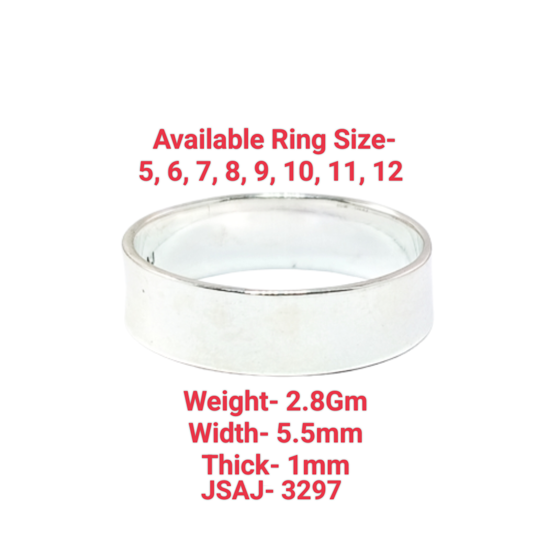 FLAT BAND RING 5.5MM IN 925 STERLING SILVER