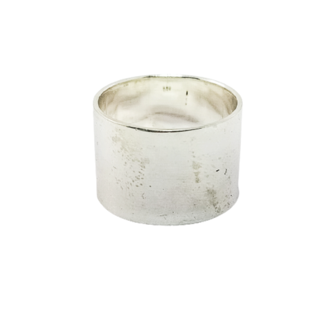 JSAJ FLAT BAND RING 14MM IN 925 STERLING SILVER