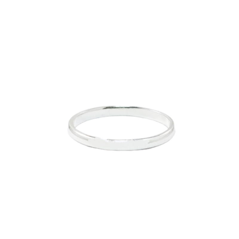 JSAJ HALF ROUND BAND RING 2MM IN 925 STERLING SILVER