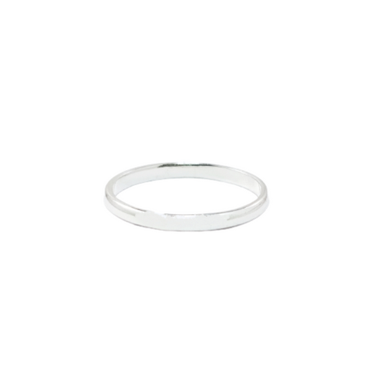 JSAJ HALF ROUND BAND RING 2MM IN 925 STERLING SILVER
