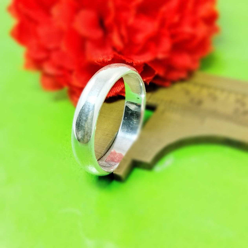 JSAJ HALF ROUND BAND RING 4.8MM IN 925 STERLING SILVER