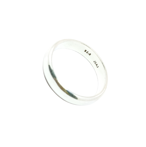JSAJ HALF ROUND BAND RING 4.8MM IN 925 STERLING SILVER