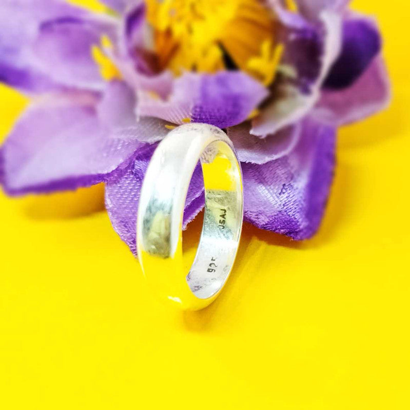 JSAJ HALF ROUND BAND RING 5.2MM IN 925 STERLING SILVER