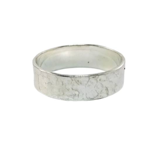 JSAJ FLAT BAND RING 6MM IN 925 STERLING SILVER