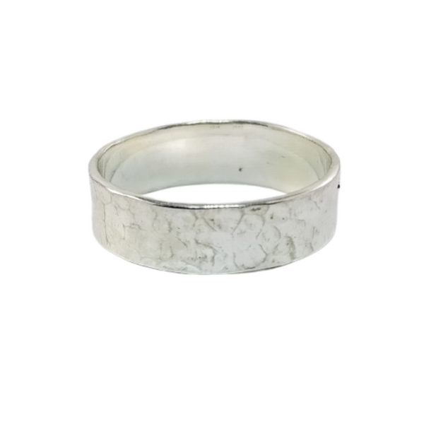 JSAJ FLAT BAND RING 6MM IN 925 STERLING SILVER