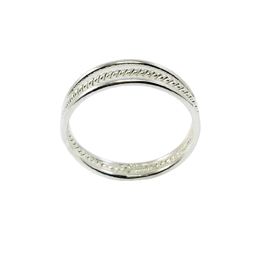 JSAJ 3 LINE BAND RING IN 925 STERLING SILVER