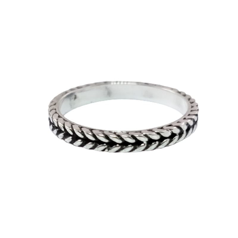 JSAJ THIN DESIGN BAND RING IN 925 STERLING SILVER
