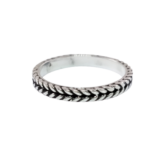 JSAJ THIN DESIGN BAND RING IN 925 STERLING SILVER