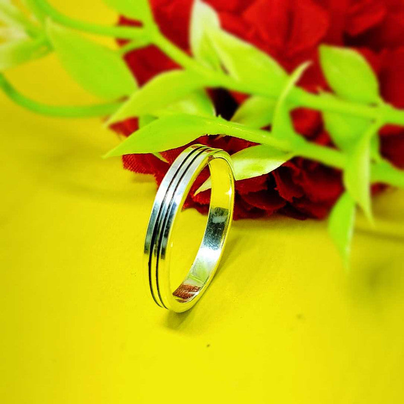 JSAJ THIN BAND RING 2 LINE IN 925 STERLING SILVER