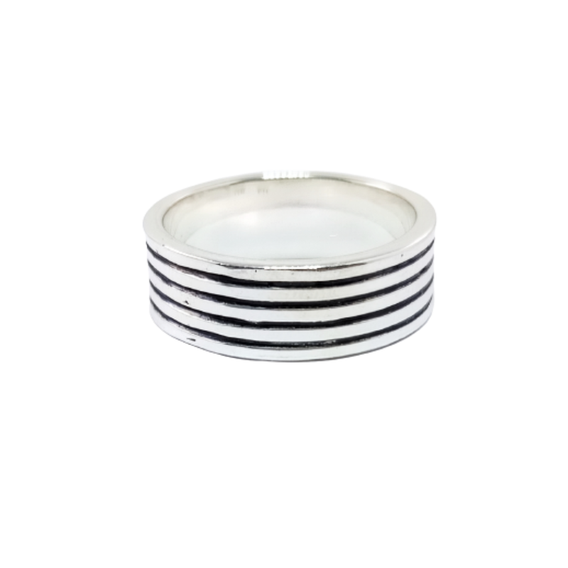 JSAJ THICK BAND RING IN 925 STERLING SILVER