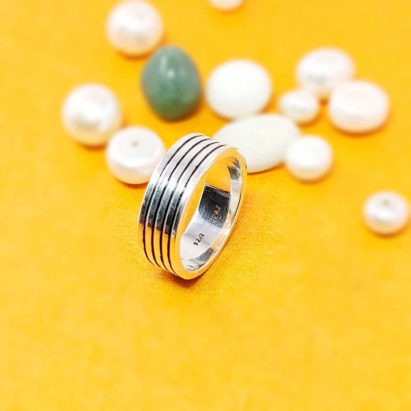 JSAJ THICK BAND RING IN 925 STERLING SILVER