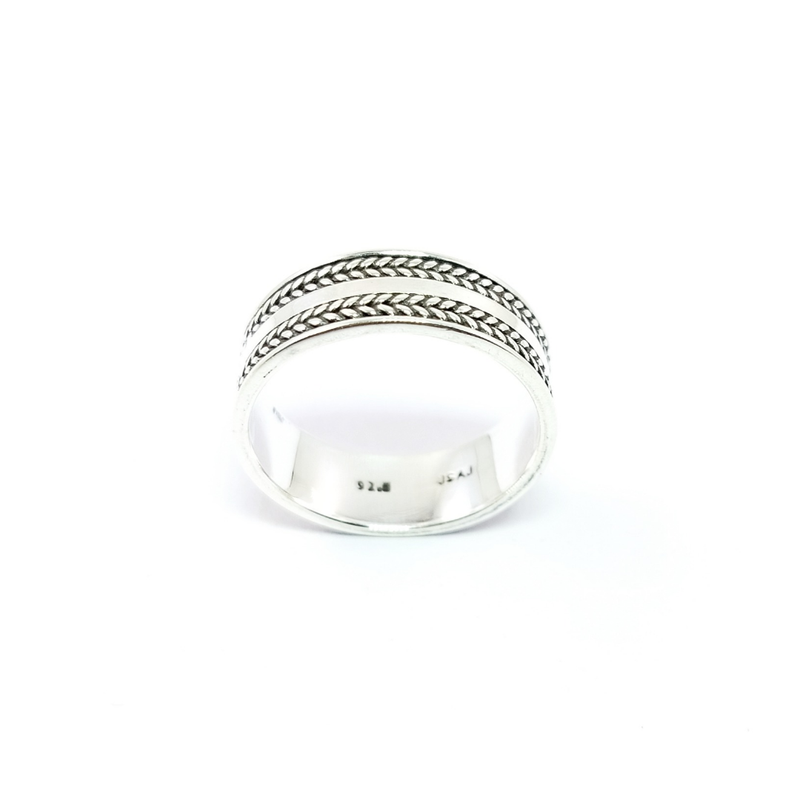 JSAJ THICK BAND RING IN 925 STERLING SILVER