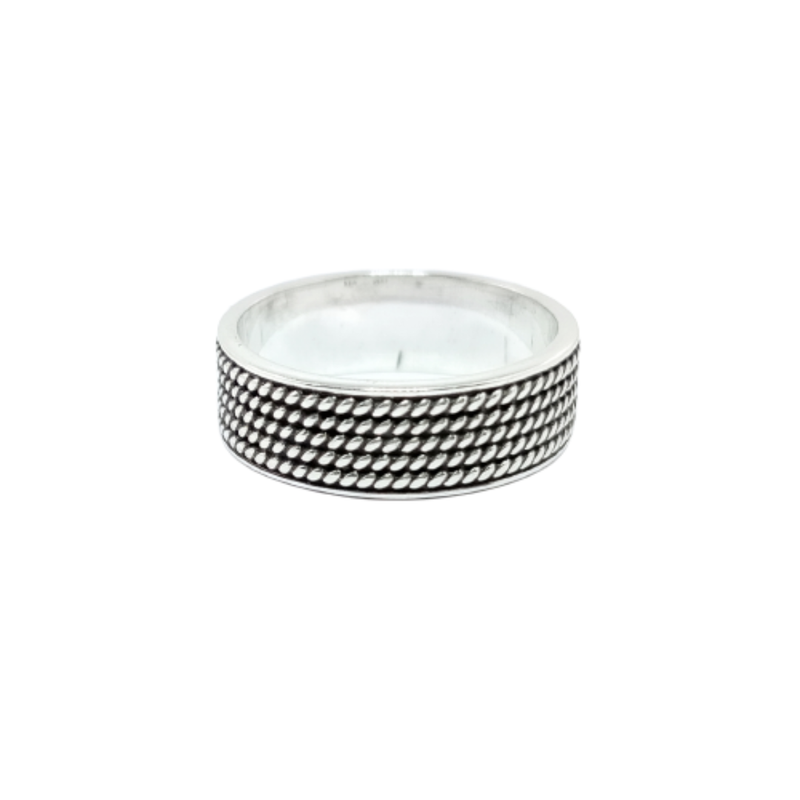 JSAJ THICK BAND RING IN 925 STERLING SILVER