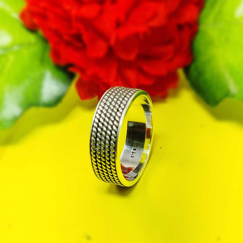 JSAJ THICK BAND RING IN 925 STERLING SILVER