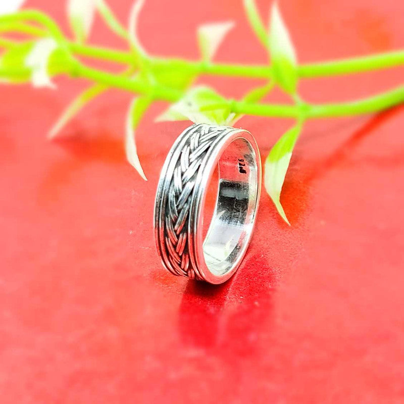 JSAJ THICK CHOTI BAND RING IN 925 STERLING SILVER