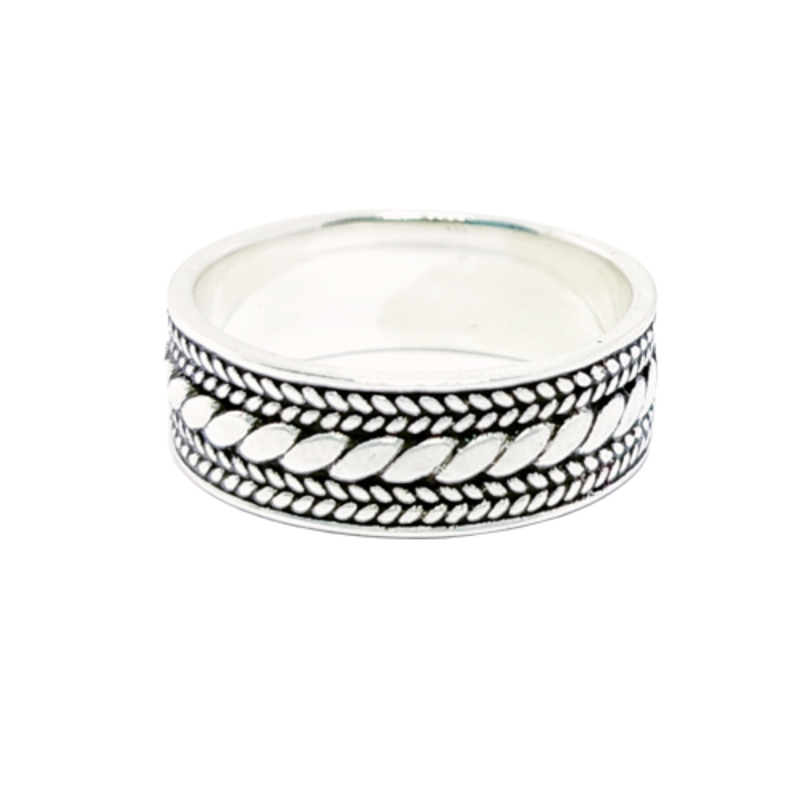 JSAJ THICK BAND RING IN 925 STERLING SILVER