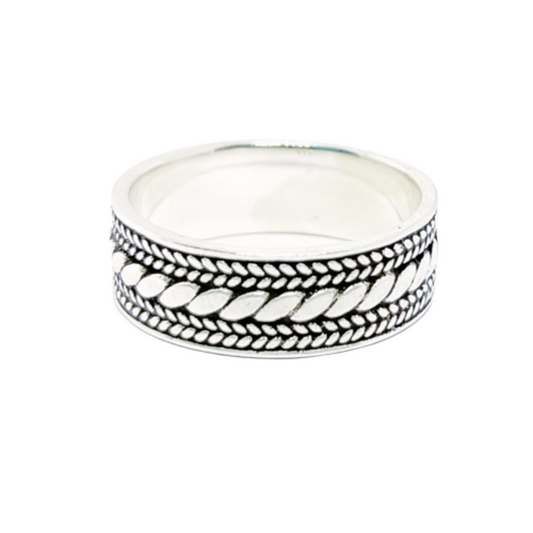 JSAJ THICK BAND RING IN 925 STERLING SILVER