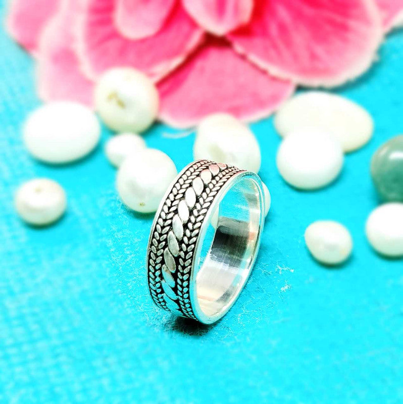JSAJ THICK BAND RING IN 925 STERLING SILVER