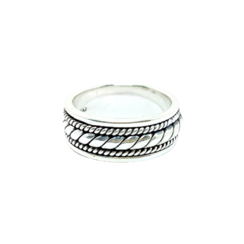 JSAJ THICK BAND RING IN 925 STERLING SILVER