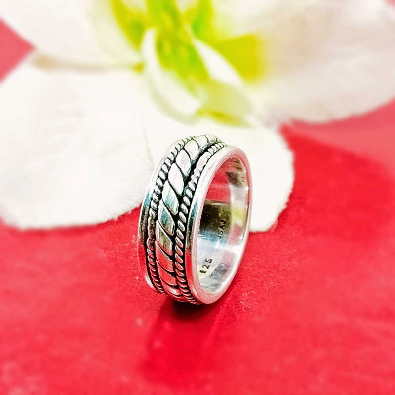 JSAJ THICK BAND RING IN 925 STERLING SILVER