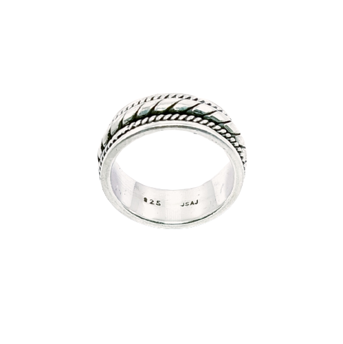JSAJ THICK BAND RING IN 925 STERLING SILVER