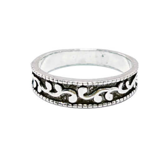 JSAJ THIN DESIGN BAND RING IN 925 STERLING SILVER