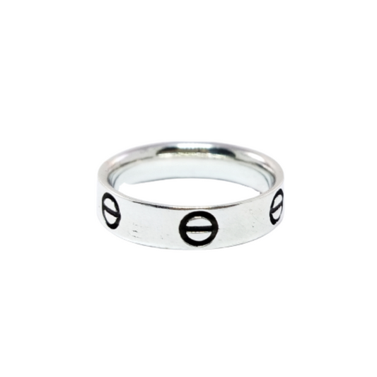 JSAJ CARTIER DESIGN BAND RING IN 925 STERLING SILVER