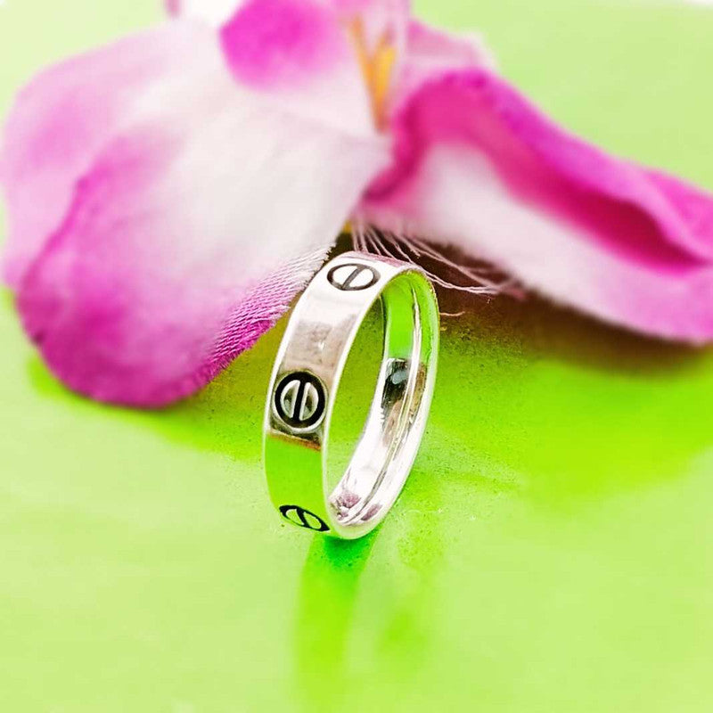 JSAJ CARTIER DESIGN BAND RING IN 925 STERLING SILVER