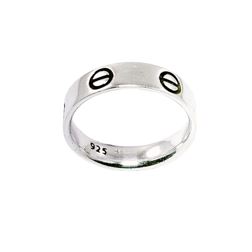 JSAJ CARTIER DESIGN BAND RING IN 925 STERLING SILVER