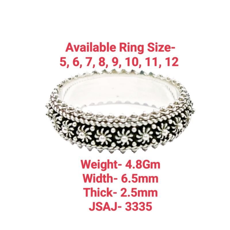 JSAJ THIN DESIGN BAND RING IN 925 STERLING SILVER