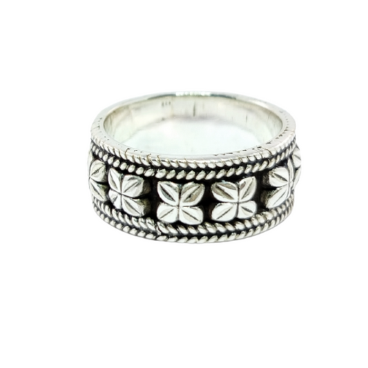 JSAJ THICK BAND RING IN 925 STERLING SILVER