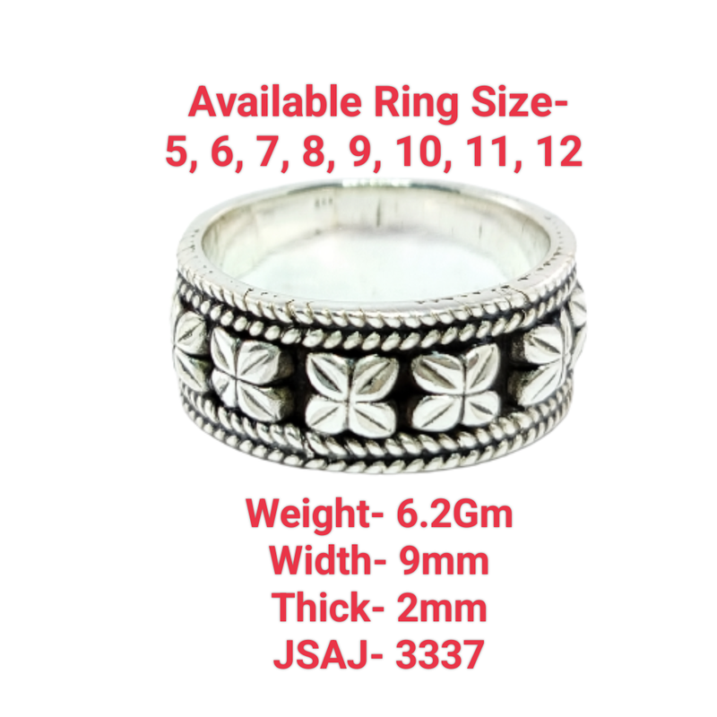 JSAJ THICK BAND RING IN 925 STERLING SILVER