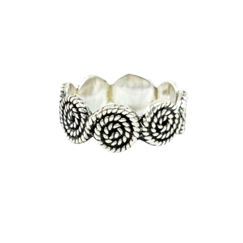 JSAJ THICK BAND RING IN 925 STERLING SILVER