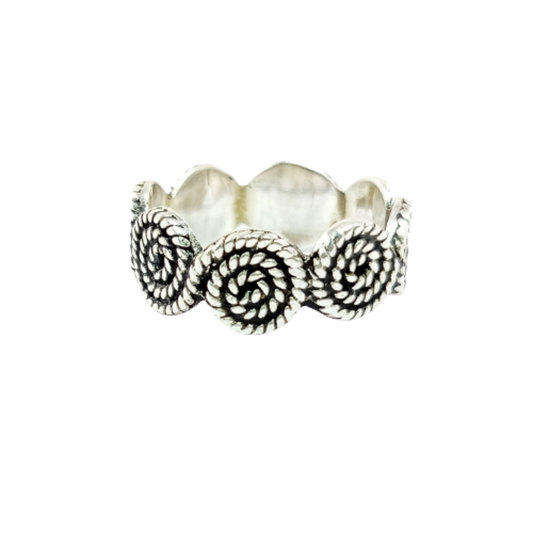 JSAJ THICK BAND RING IN 925 STERLING SILVER