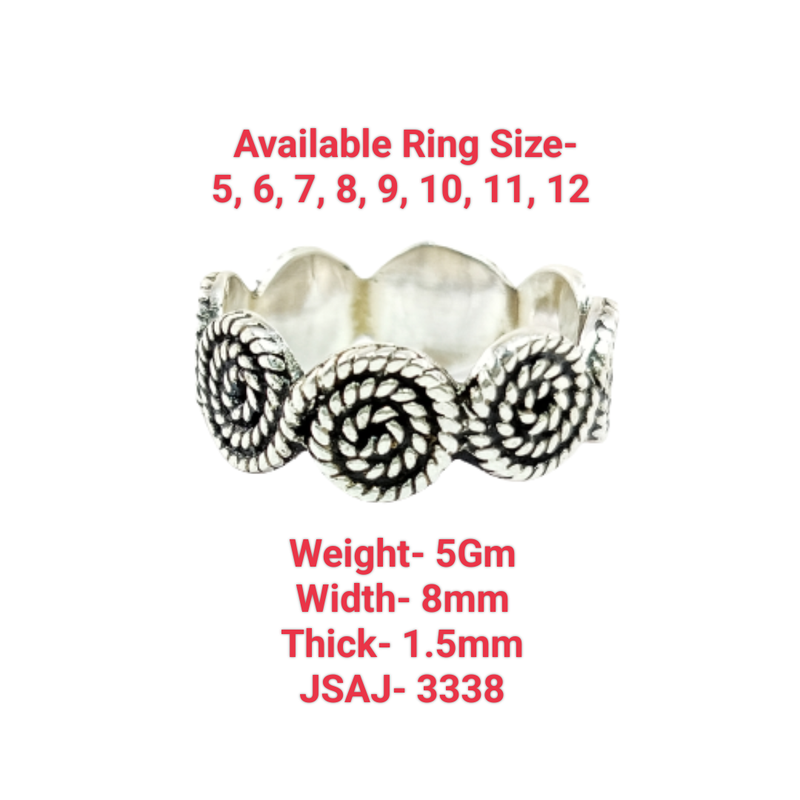 JSAJ THICK BAND RING IN 925 STERLING SILVER
