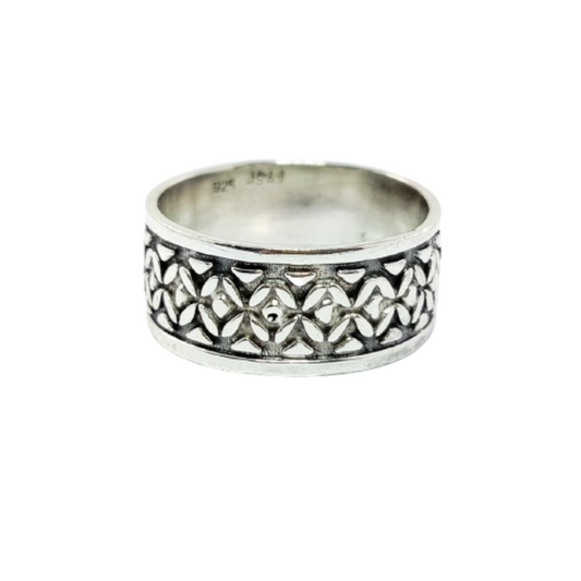 JSAJ THICK BAND RING IN 925 STERLING SILVER
