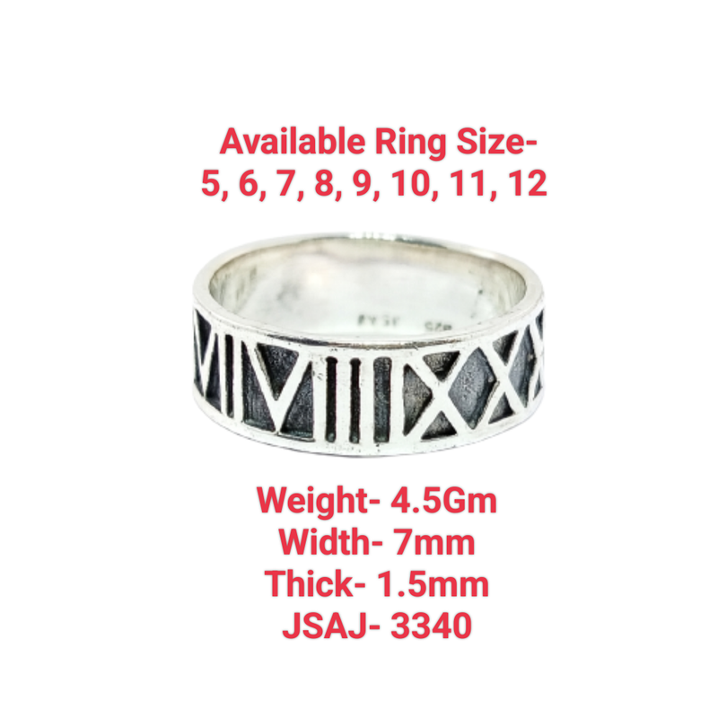 JSAJ THICK BAND RING IN 925 STERLING SILVER