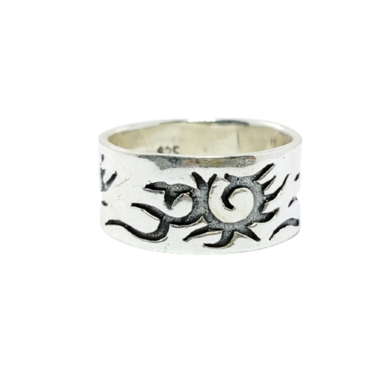 JSAJ THICK BAND RING IN 925 STERLING SILVER