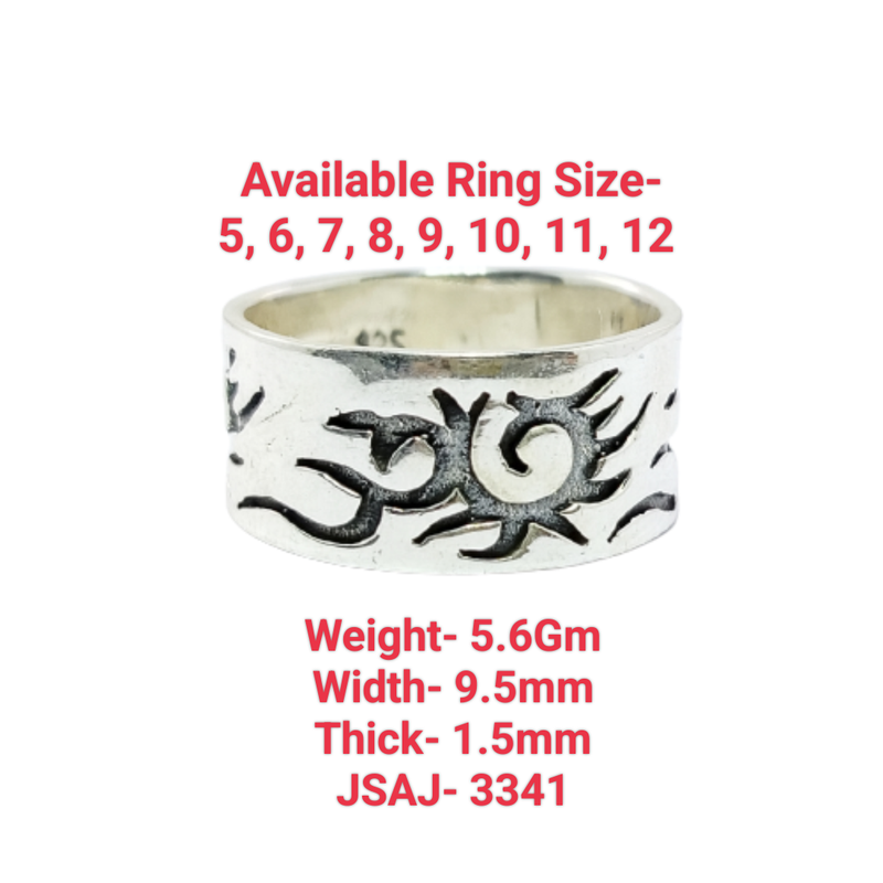 JSAJ THICK BAND RING IN 925 STERLING SILVER