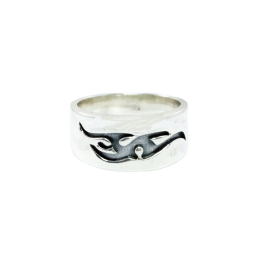 JSAJ THICK BAND RING IN 925 STERLING SILVER