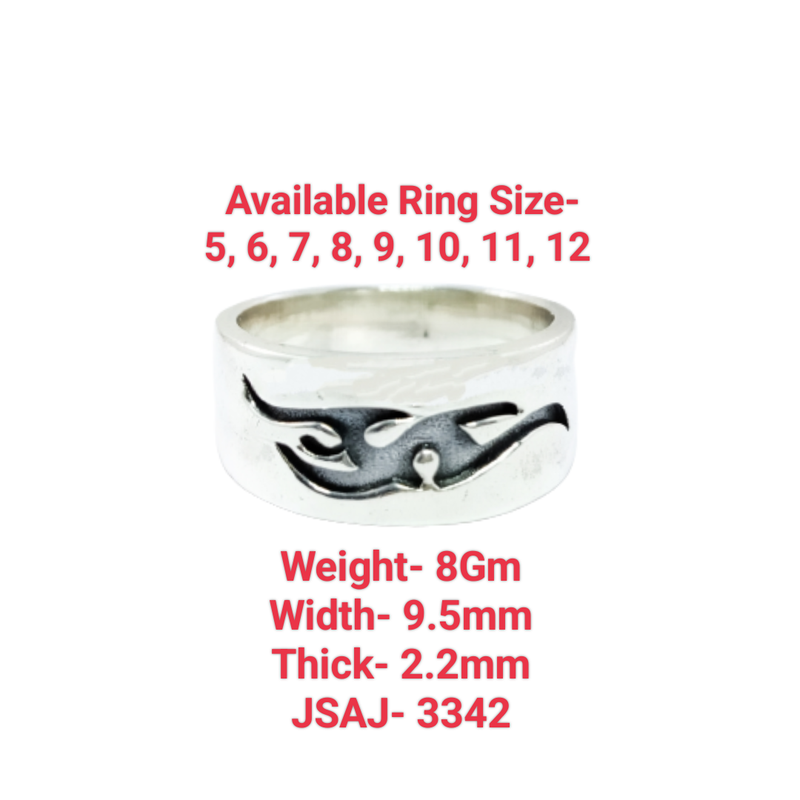 JSAJ THICK BAND RING IN 925 STERLING SILVER