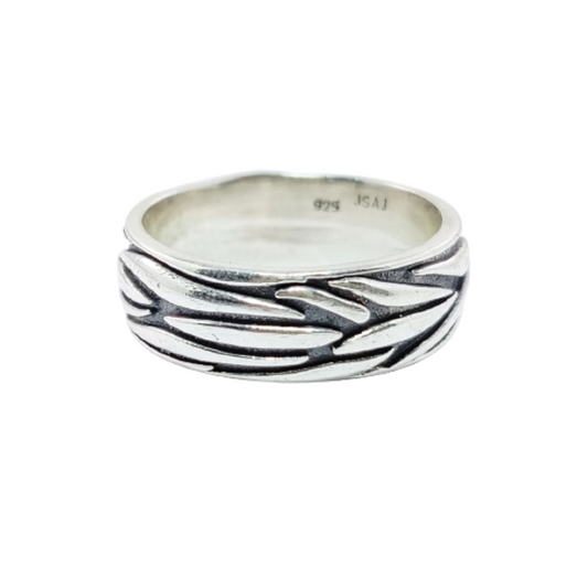 JSAJ THICK BAND RING IN 925 STERLING SILVER