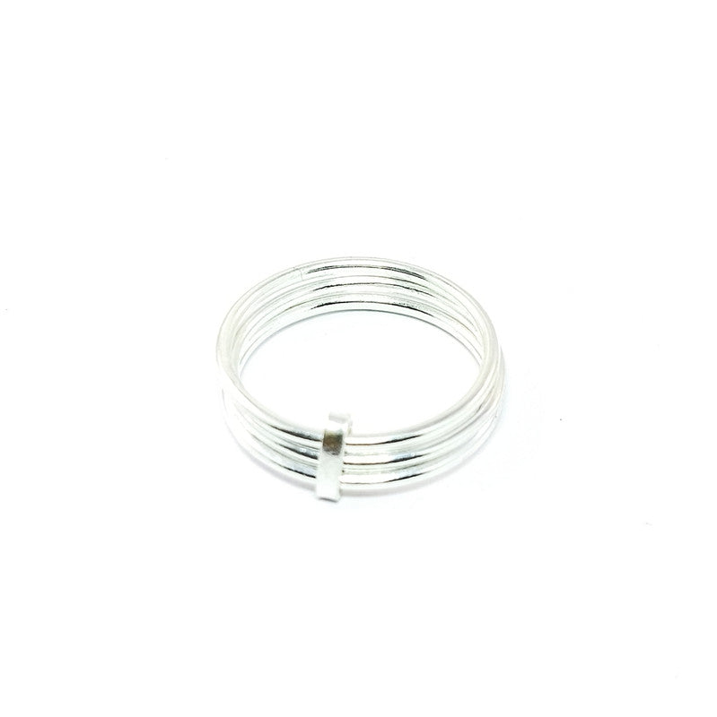 JSAJ 5 LINE BAND RING IN 925 STERLING SILVER